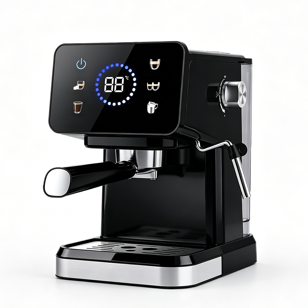 20-Bar Touchscreen Espresso Coffee Machine with Steam Wand