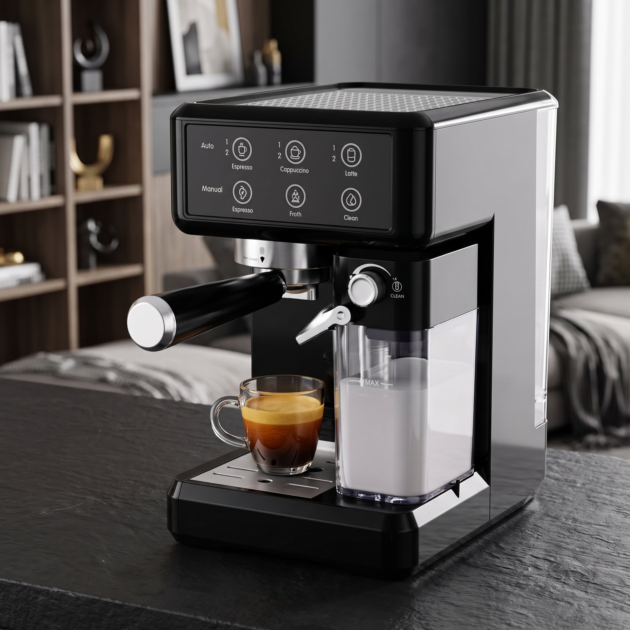 20-Bar Semi-Automatic Espresso Machine with Automatic Milk Frother