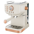 Retro 20-Bar Espresso Machine with Pressure Gauge and NTC Control