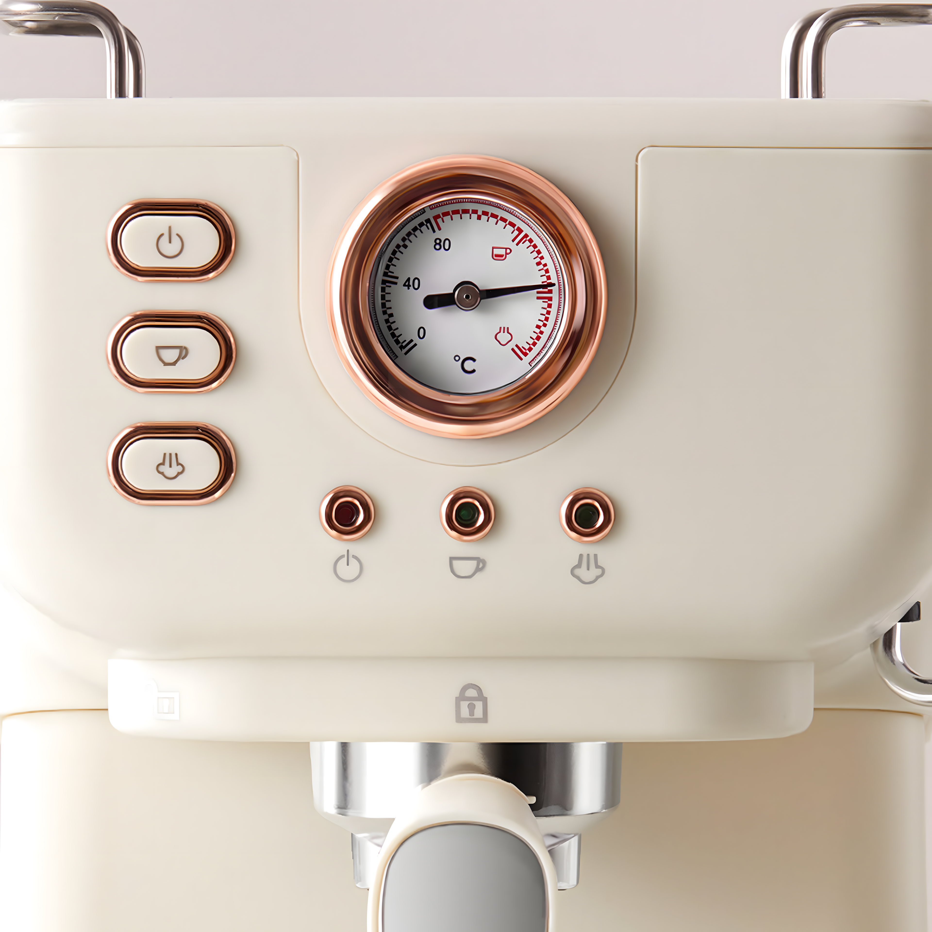 Retro 20-Bar Espresso Machine with Pressure Gauge and NTC Control