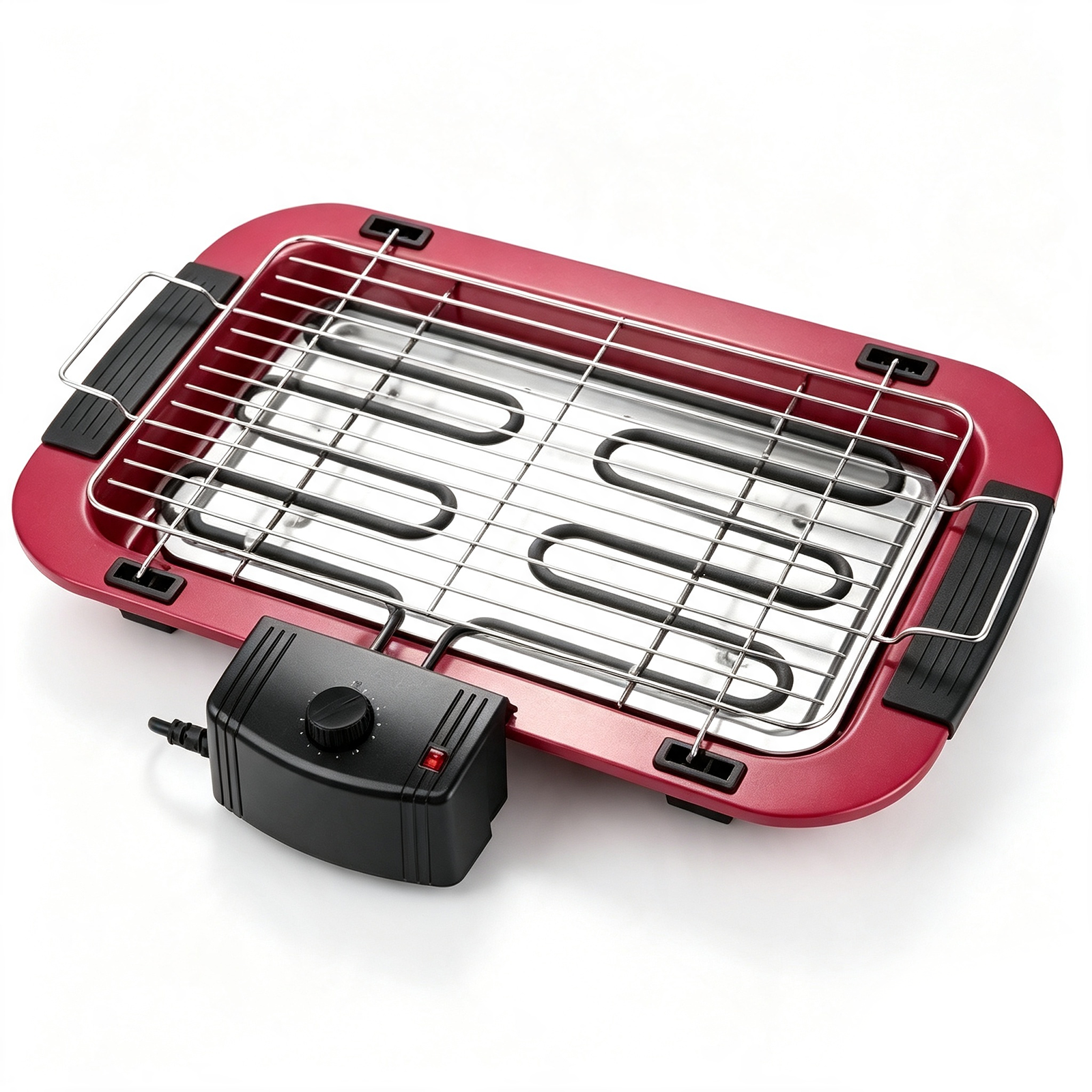 Electric Barbecue Grill with Non-Stick Cooking Plate