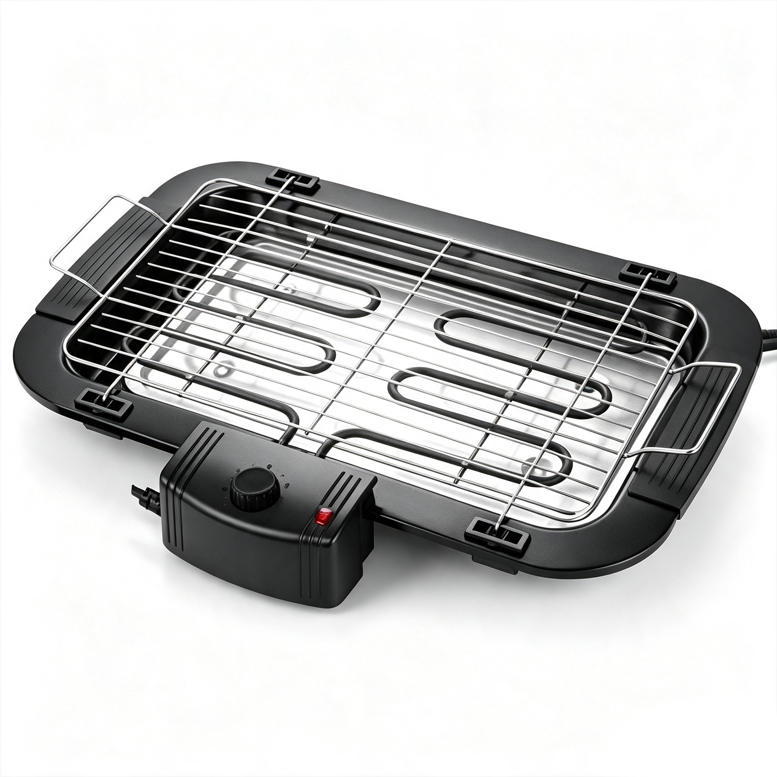 Electric Barbecue Grill with Non-Stick Cooking Plate