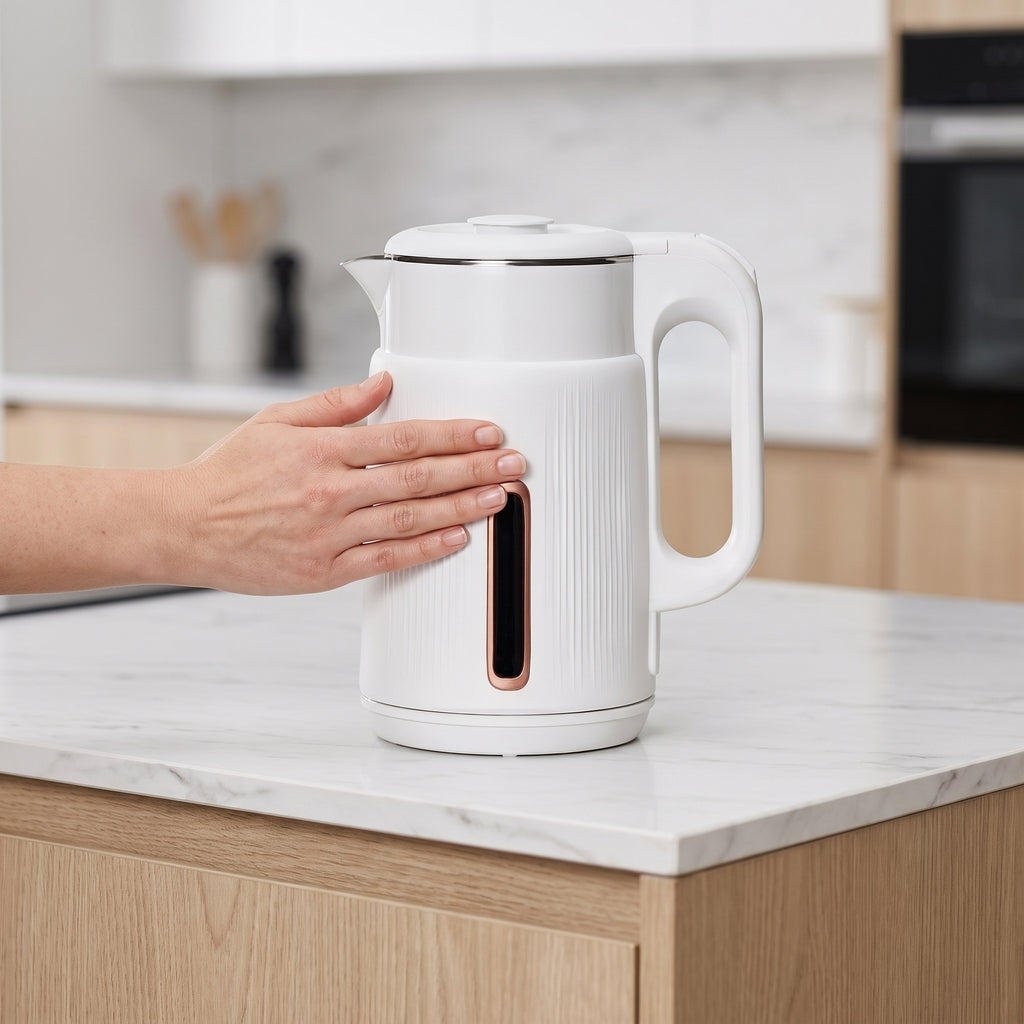 1.8L Double-Wall Electric Kettle with Water-Level Window