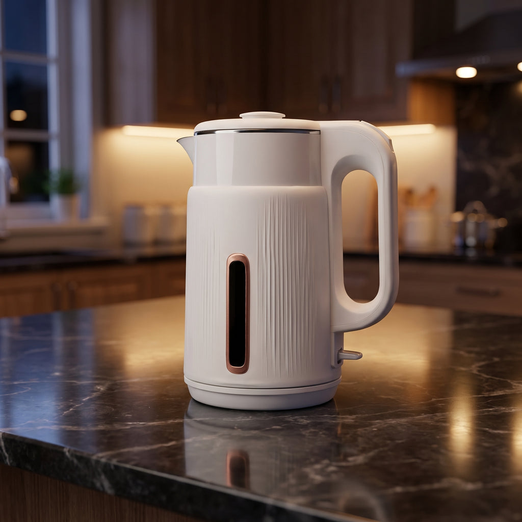1.8L Double-Wall Electric Kettle with Water-Level Window