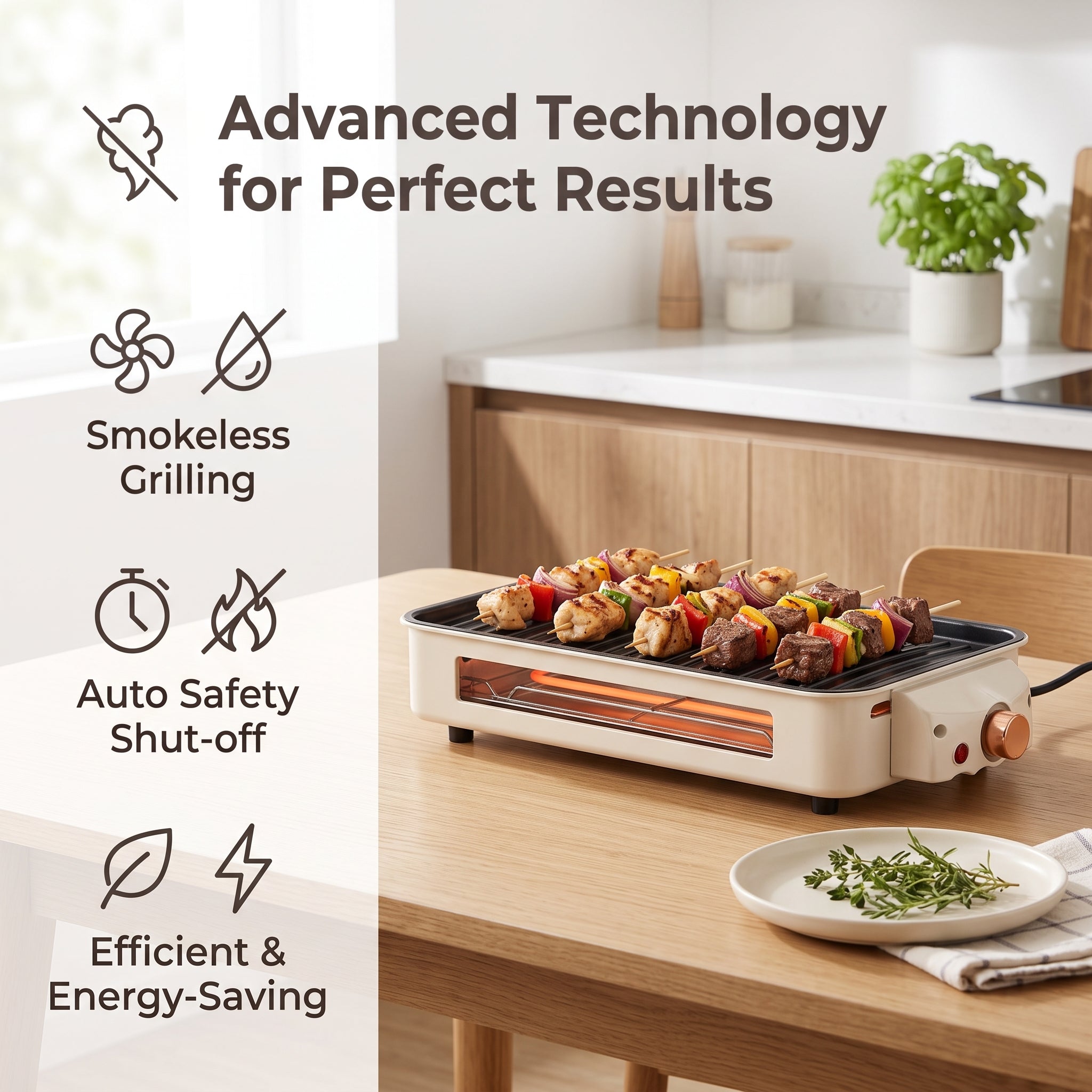 F-018B 1350W rectangular electric grill 4