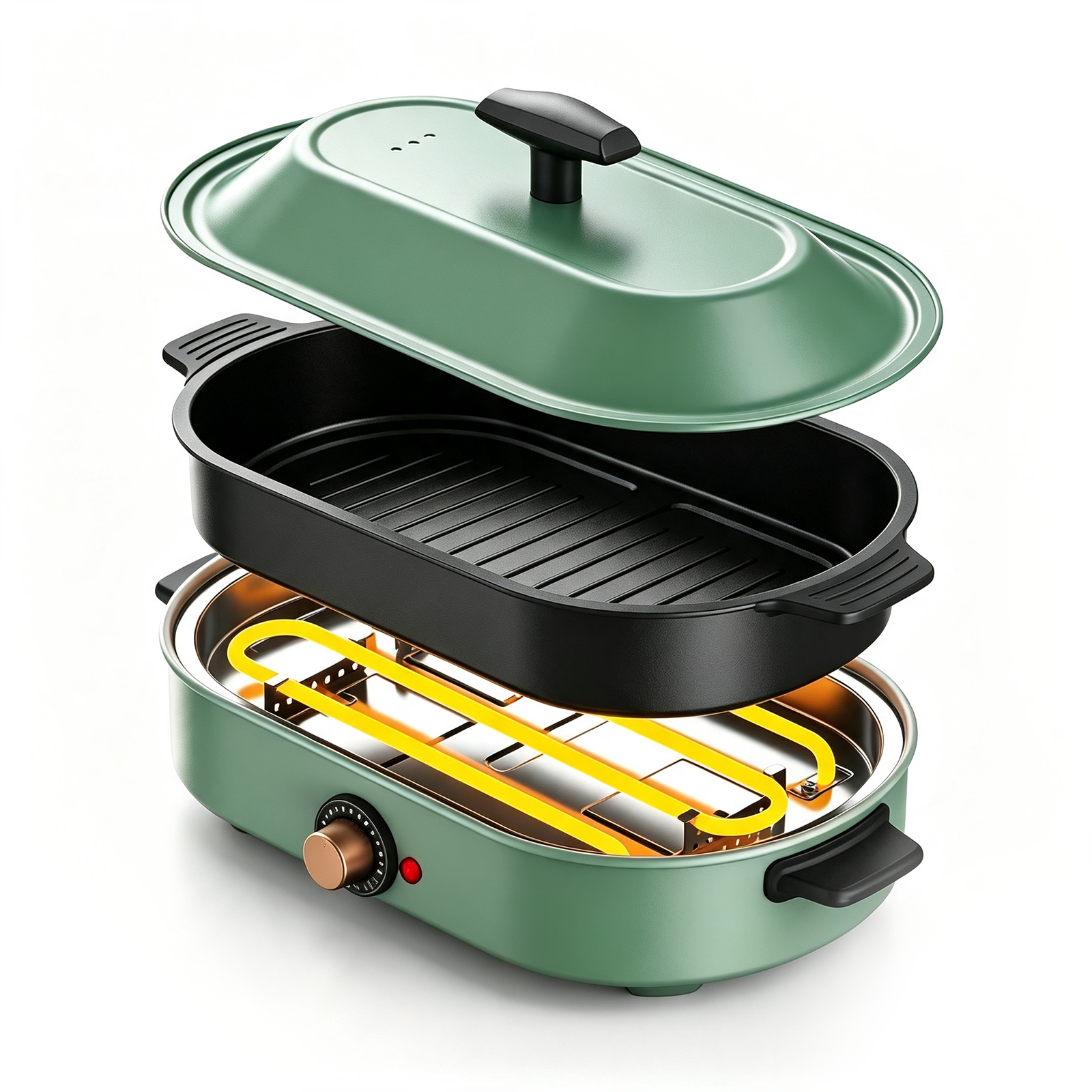 F-018C F-018D oval electric grill pan 3
