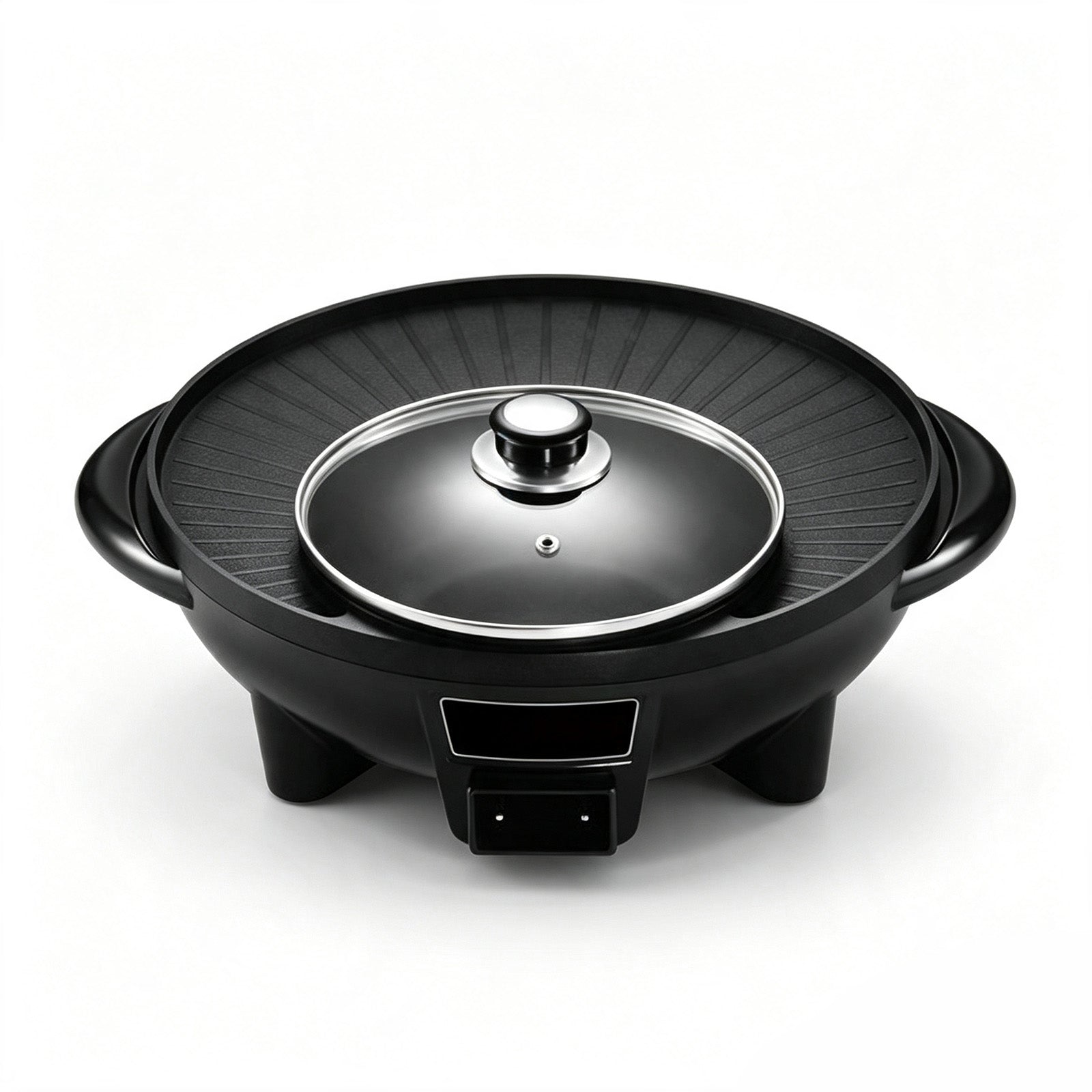 F-032 F-036 round electric grill with hot pot white background main image