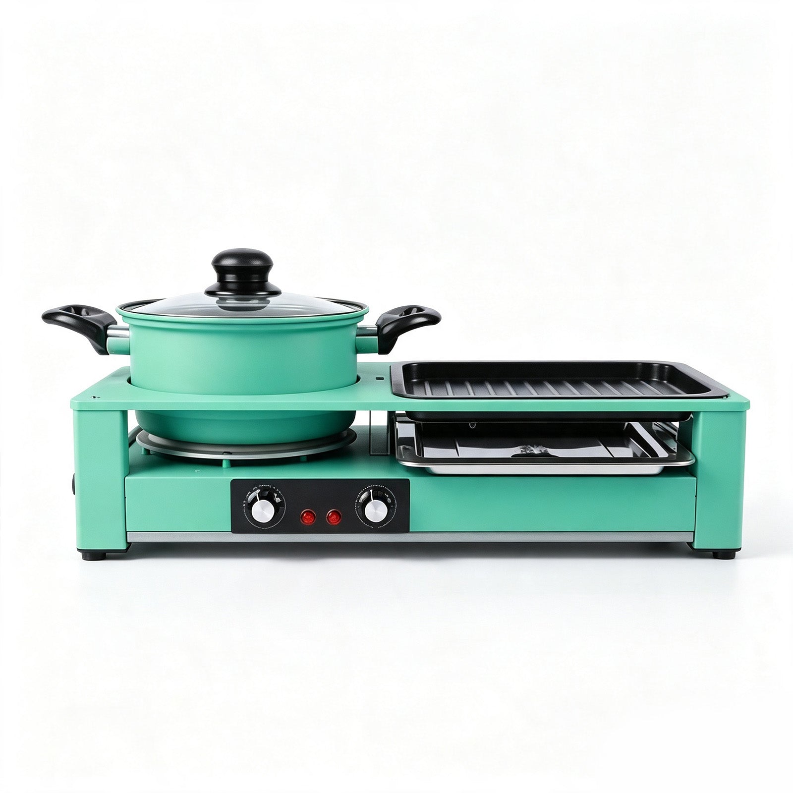 F-042B 2200W electric grill with hot pot white background main image