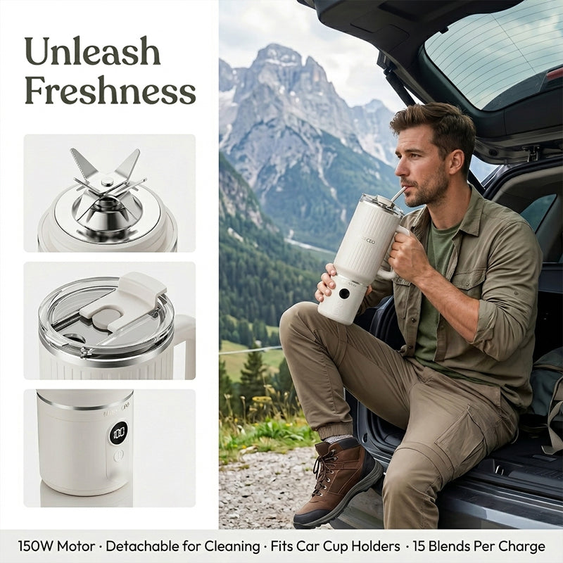 Fluted Tumbler Split Portable Blender