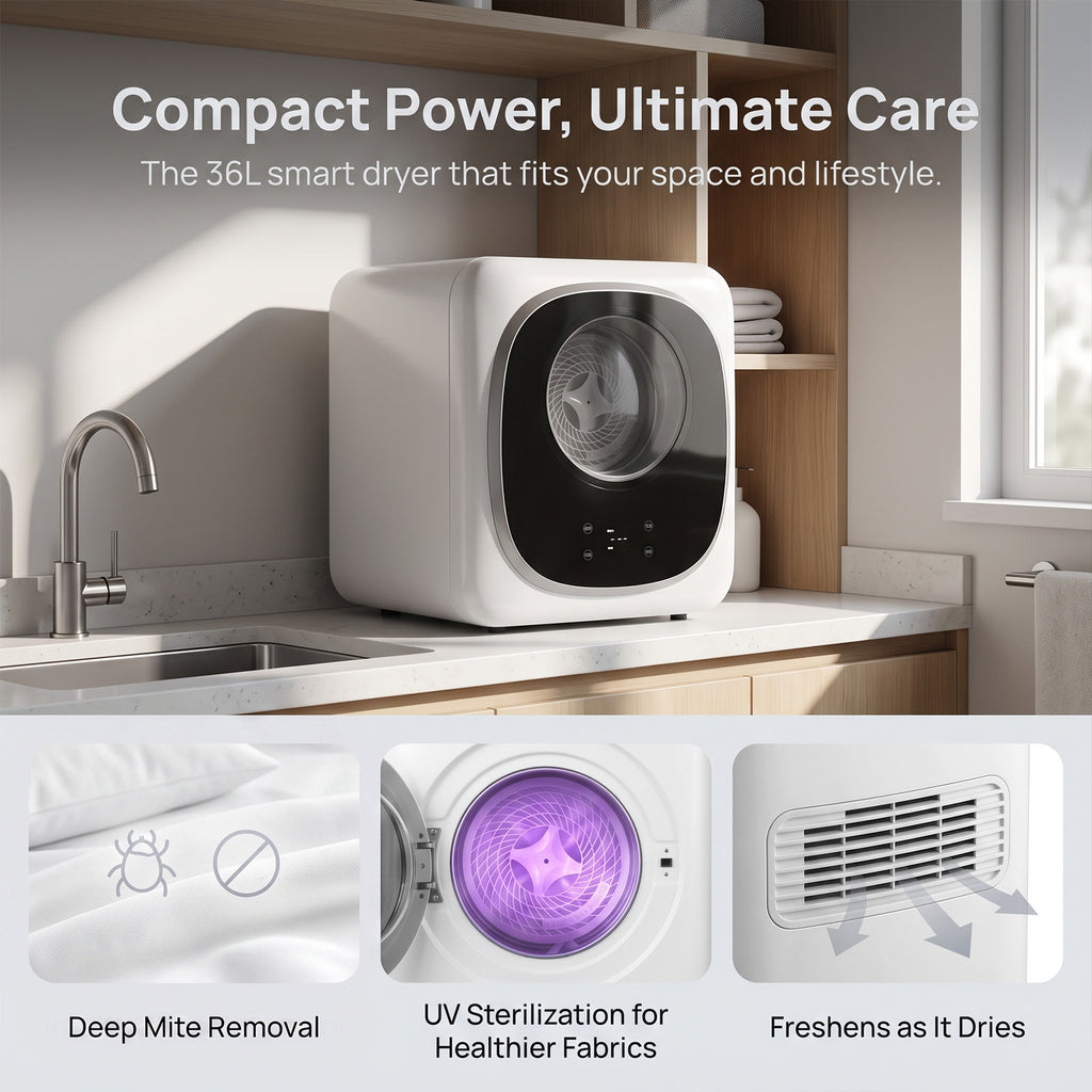 GDZ40-288G compact clothes dryer power features