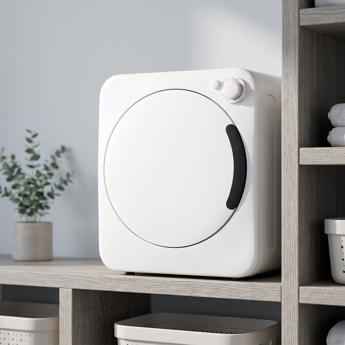 GDZ40-468E compact dryer shelf lifestyle image