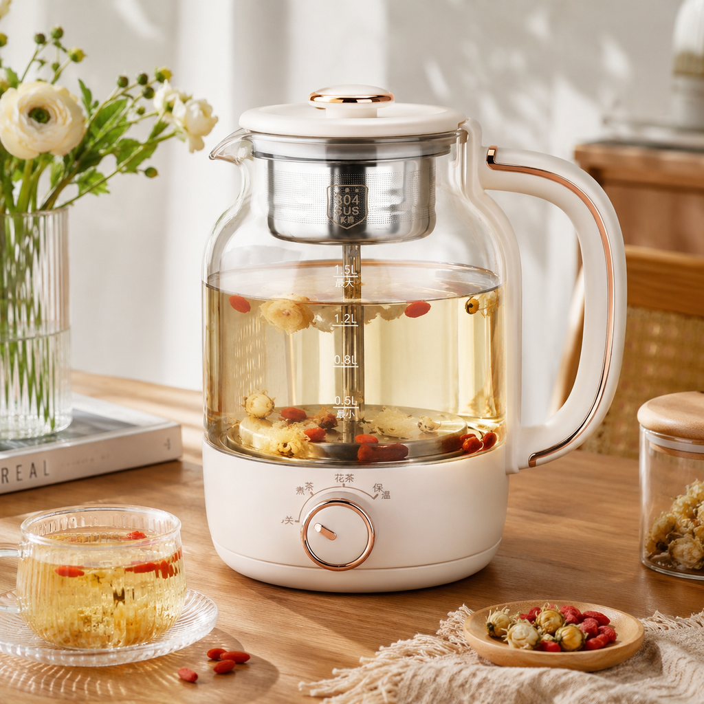 1.5L Glass Tea Maker Kettle with SS304 Removable Infuser – ORF-1883B