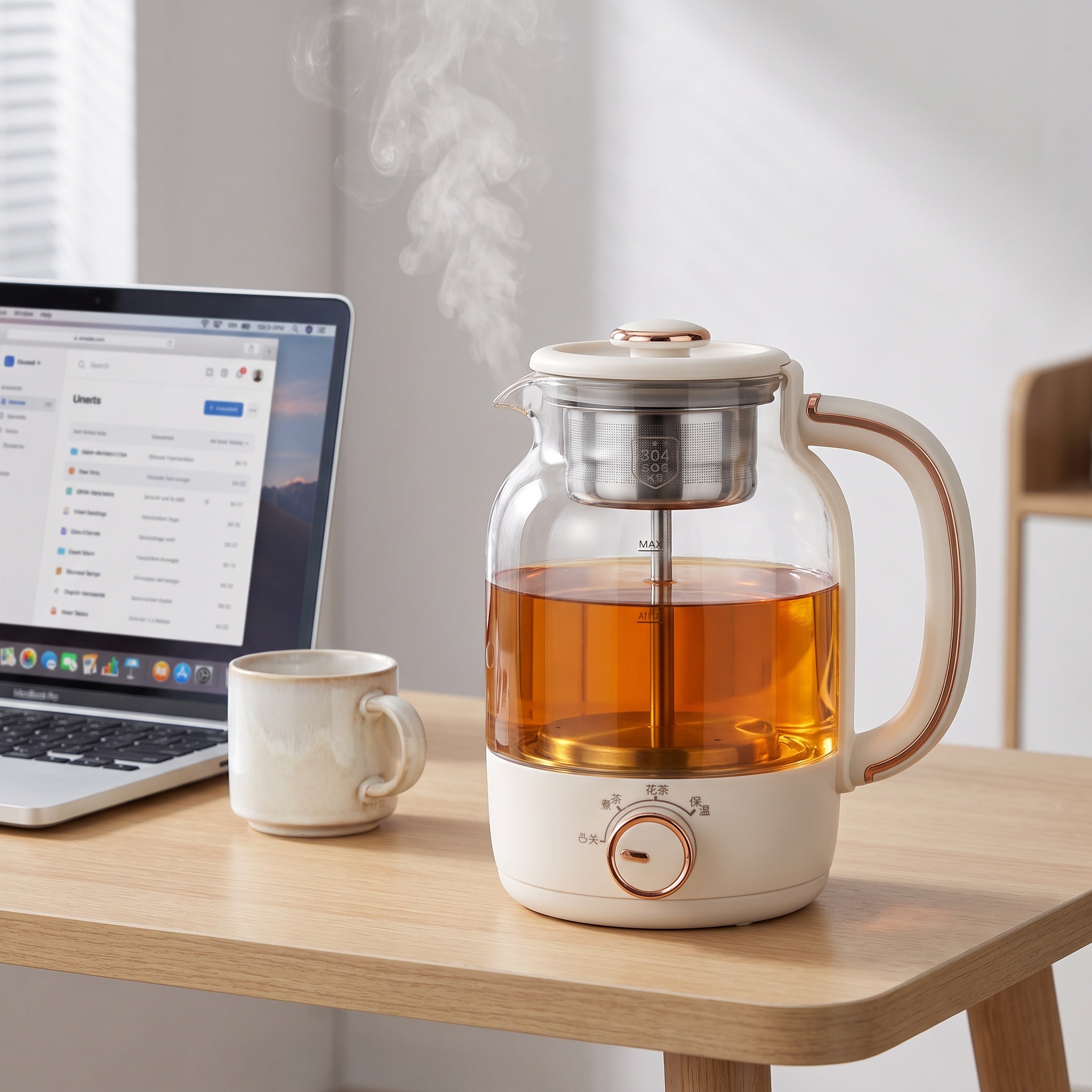 1.5L Glass Tea Maker Kettle with SS304 Removable Infuser – ORF-1883B