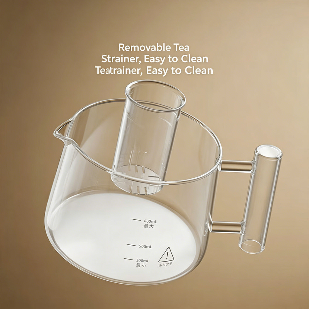 800ML Multifunction Glass Electric Kettle with Tea Infuser – ODI-HC05