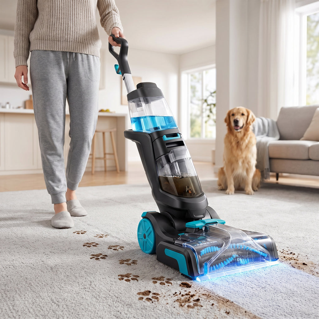 Carpet Cleaner Machine 800W Portable Carpet Extractor for Home and Professional Fabric Cleaning