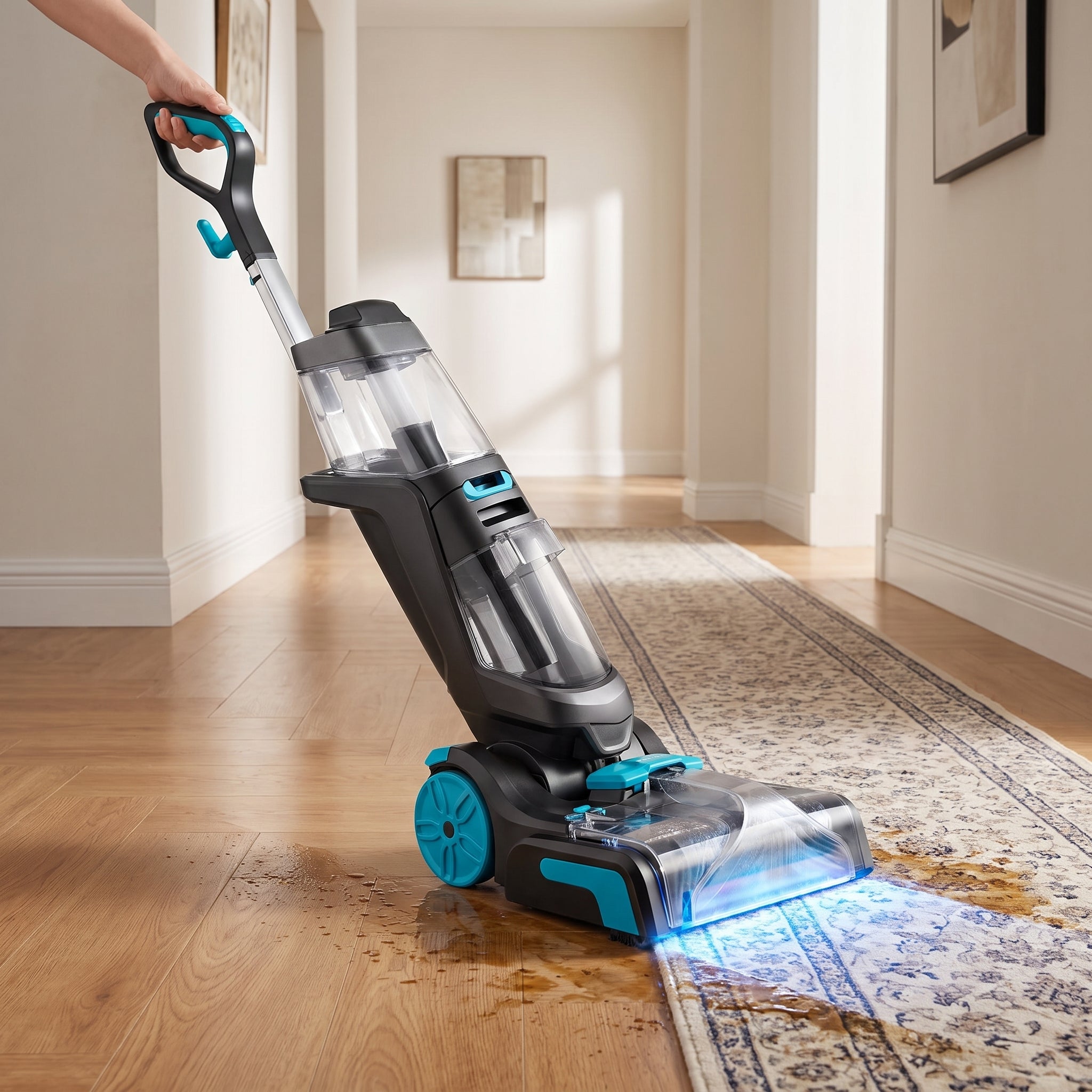 Carpet Cleaner Machine 800W Portable Carpet Extractor for Home and Professional Fabric Cleaning