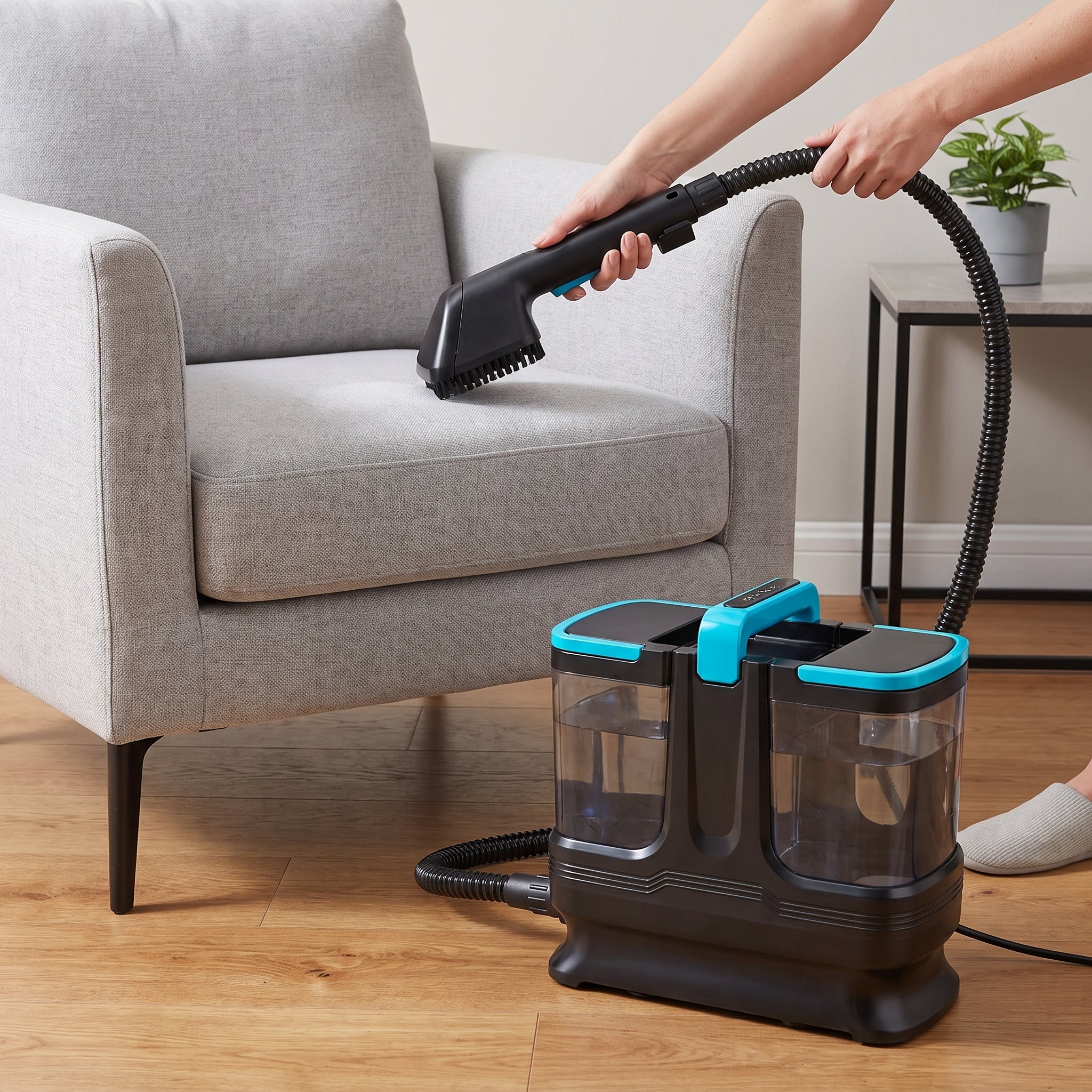 Steam Carpet Cleaner Machine 1800W Hot Water Upholstery Extractor for Professional Cleaning