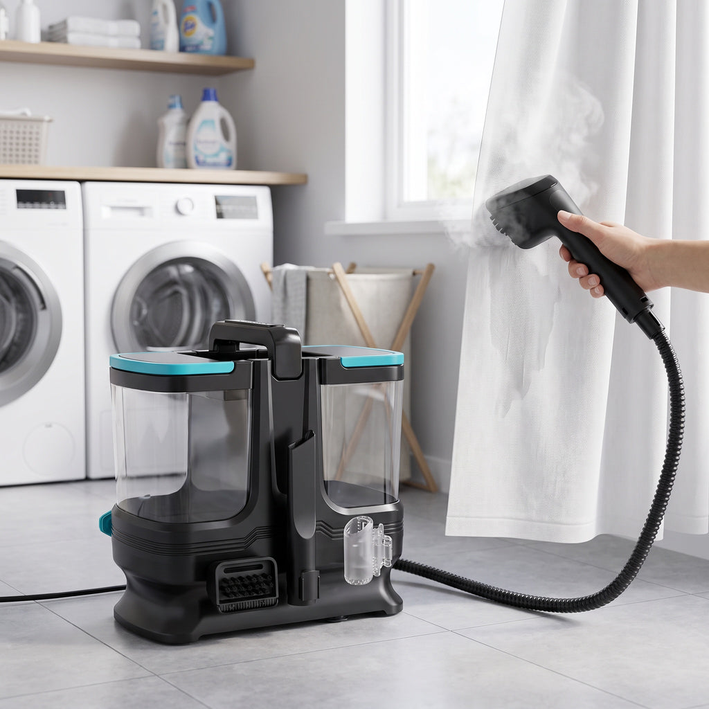 Steam Carpet Cleaner Machine 1800W Hot Water Upholstery Extractor for Professional Cleaning