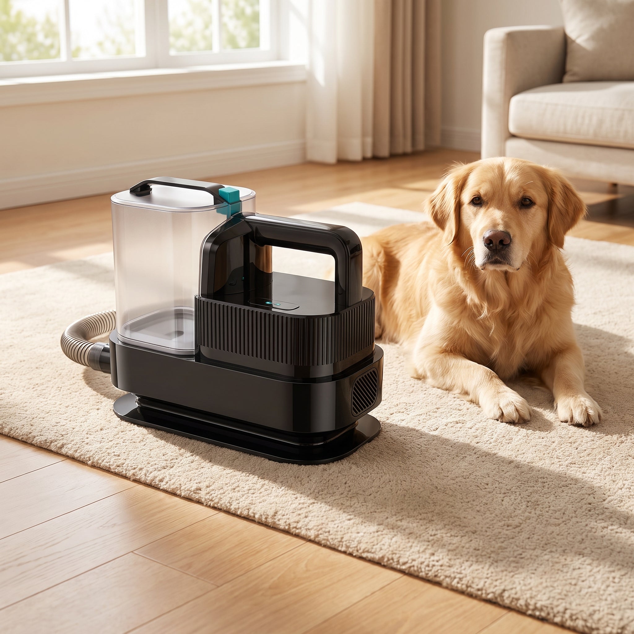 Pet Vacuum Cleaner 350W Grooming Vacuum with Hair Removal Accessories for Pet Care Brands