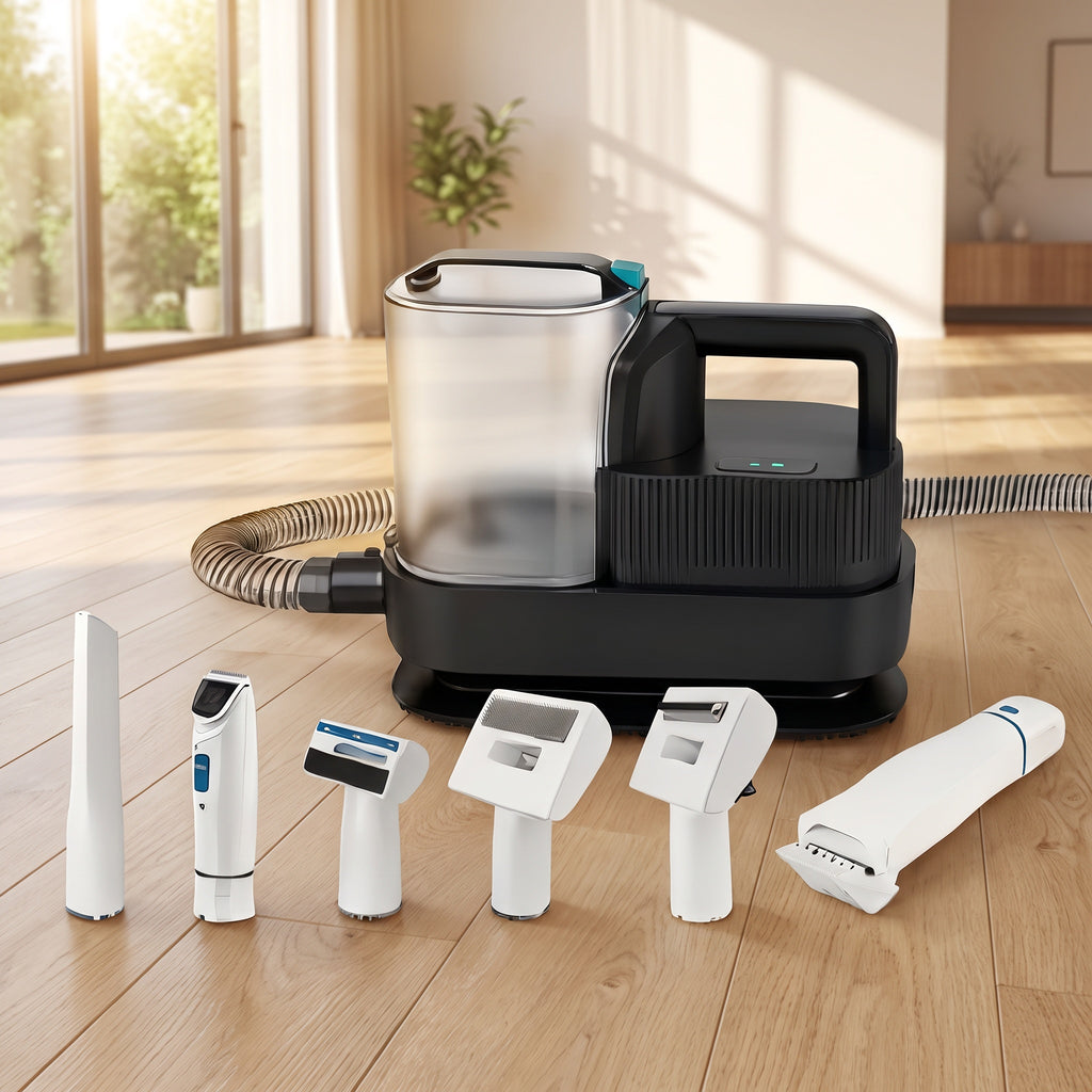 Pet Vacuum Cleaner 350W Grooming Vacuum with Hair Removal Accessories for Pet Care Brands