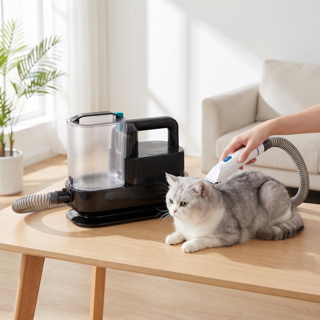 Pet Vacuum Cleaner 350W Grooming Vacuum with Hair Removal Accessories for Pet Care Brands