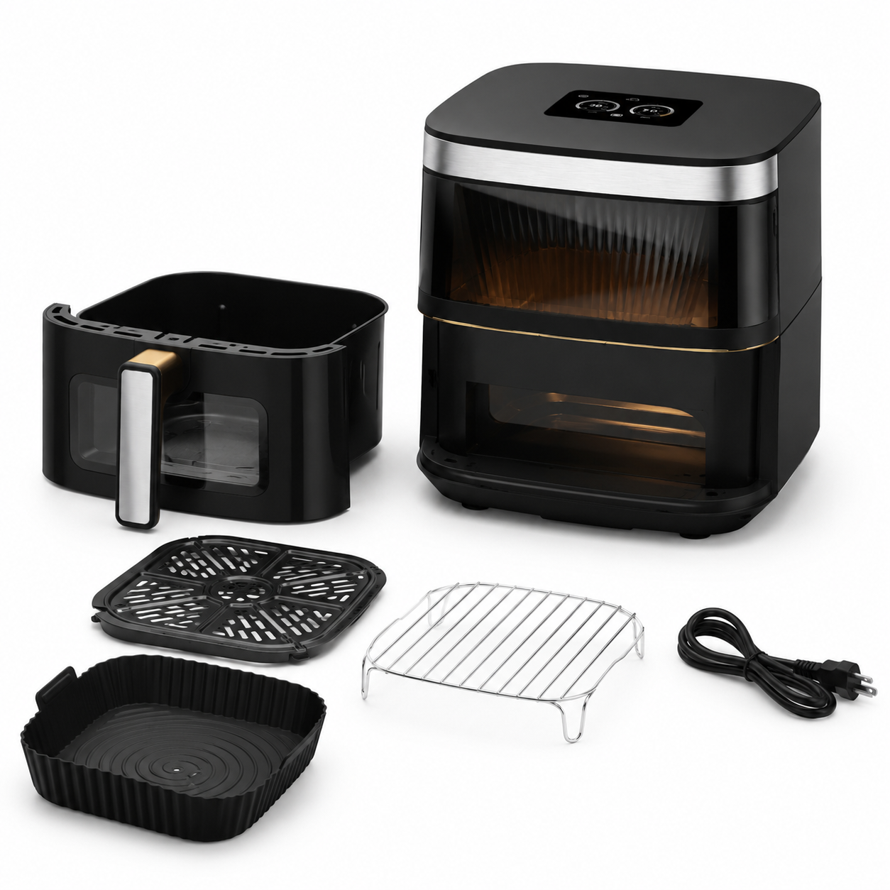6L Smart TFT Air Fryer with Dual Viewing Windows, WiFi & App Control