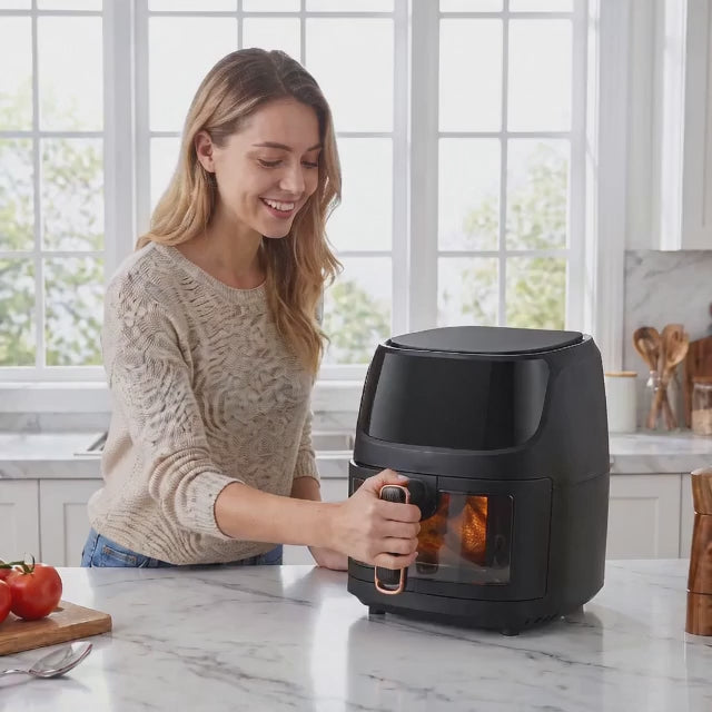 Minimalist 6L Air Fryer - Auto-Convection Smart Oven