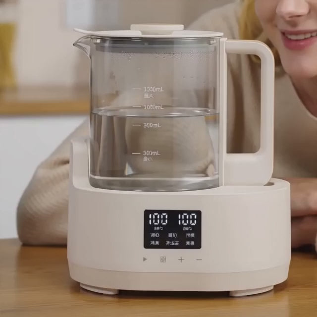 Model HT11 Glass Health Kettle - Wholesale 1.2L Smart Formula Milk Warm-Bewer OEM/ODM Factory Supply