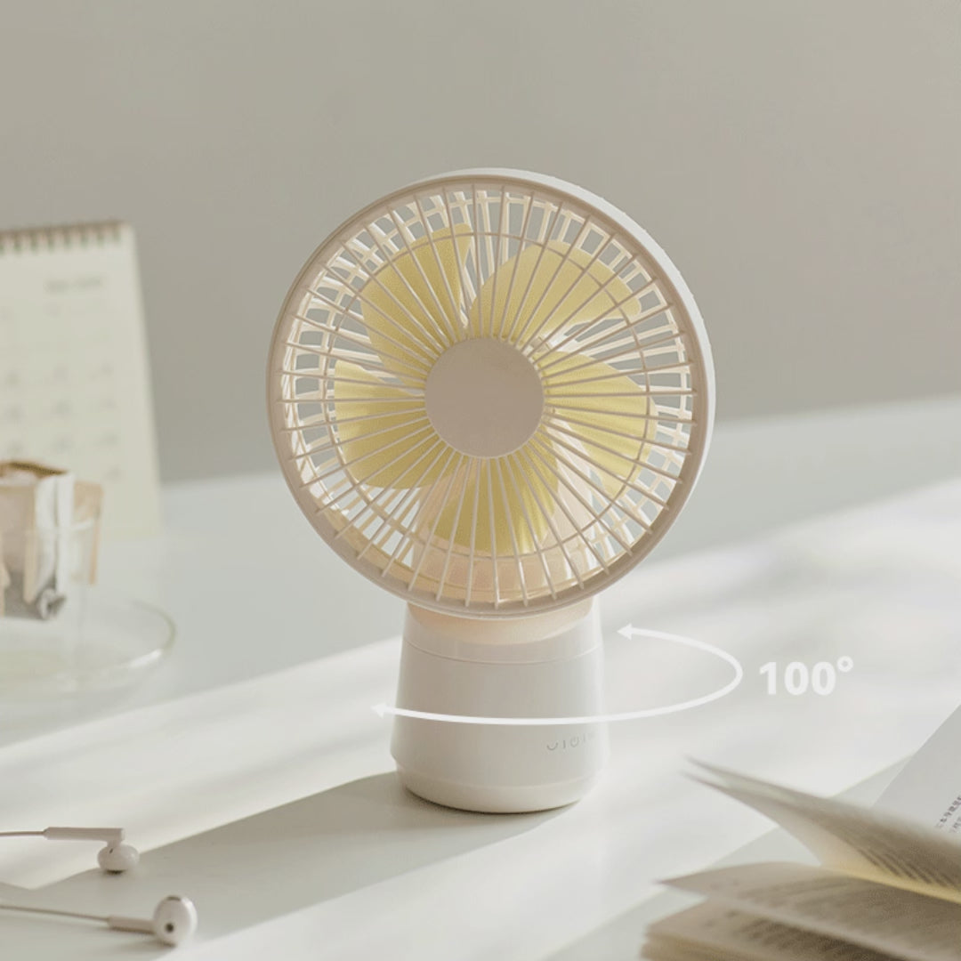 Cordless Personal Desk Fan - 3000mAh Portable USB Rechargeable
