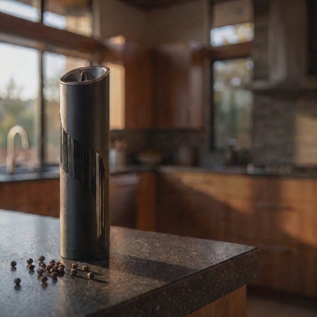 KYMQ-4 Automatic Electric Pepper Grinder with LED Light – 85ml Gravity Sensor Pepper Mill