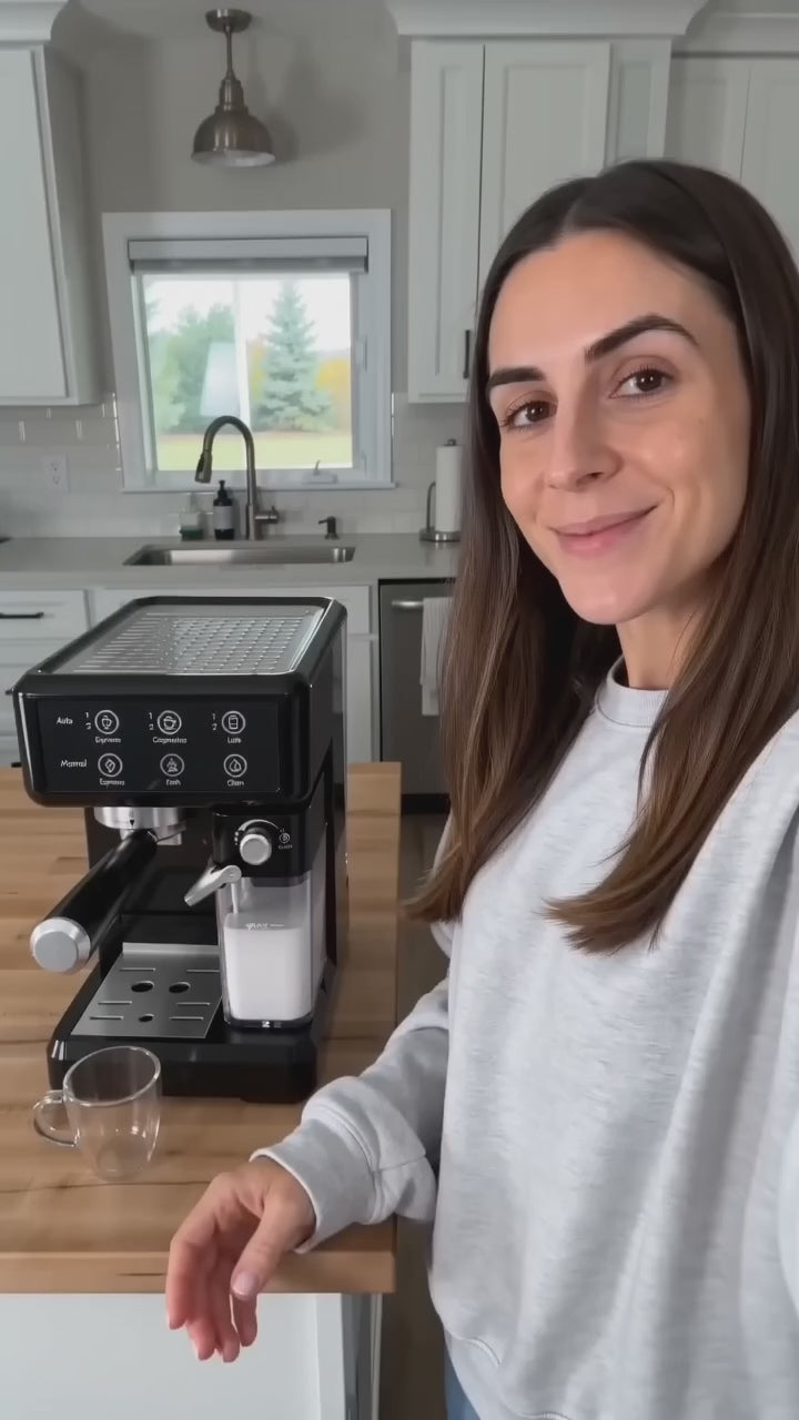 20-Bar Semi-Automatic Espresso Machine with Automatic Milk Frother