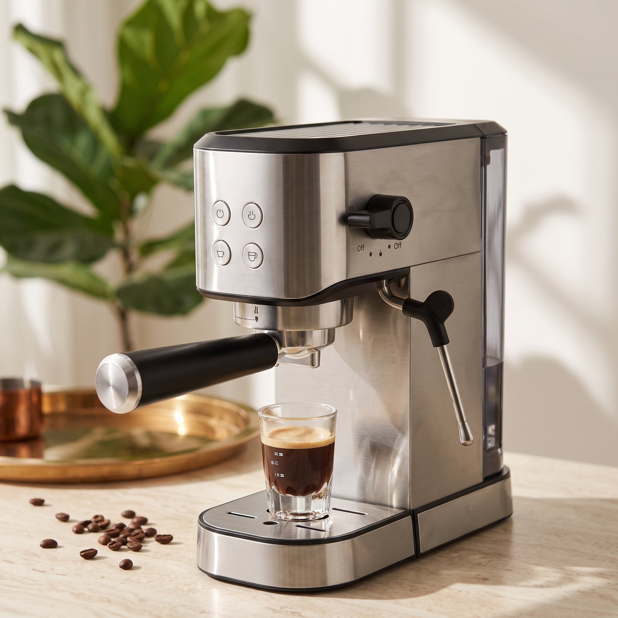 Stainless-Steel Espresso Machine with 58 mm Portafilter