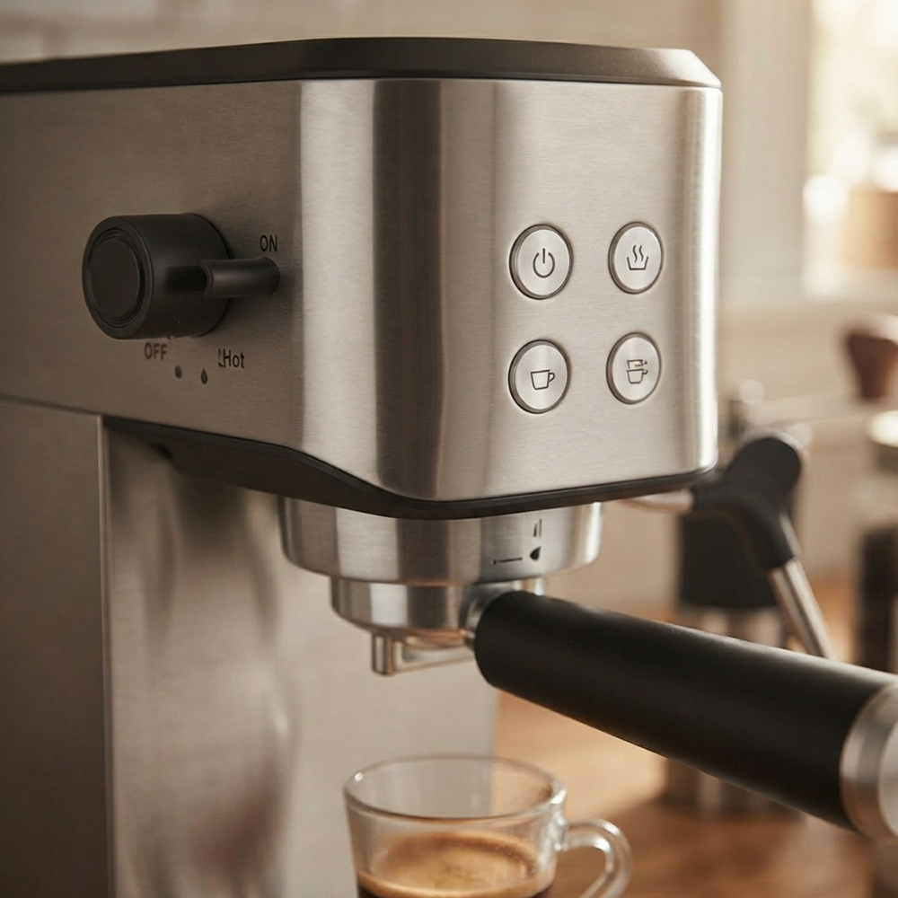 Stainless-Steel Espresso Machine with 58 mm Portafilter