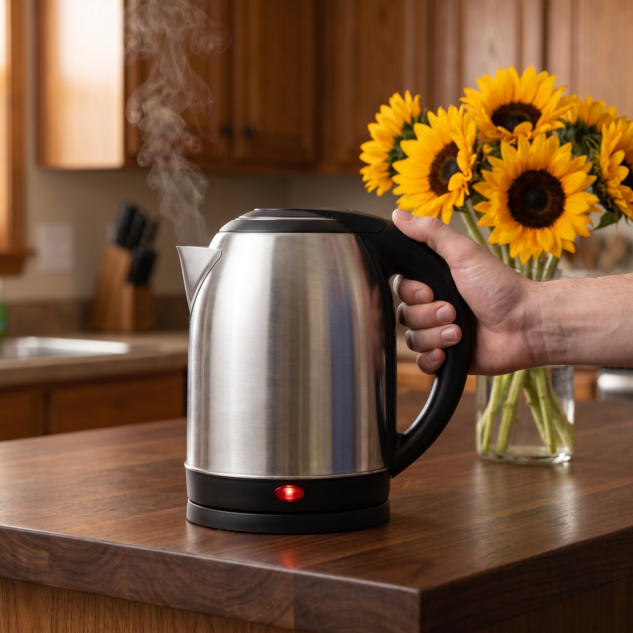 2.0L Double-Wall Stainless Steel Electric Kettle with Scalding Protection – ORF-C08
