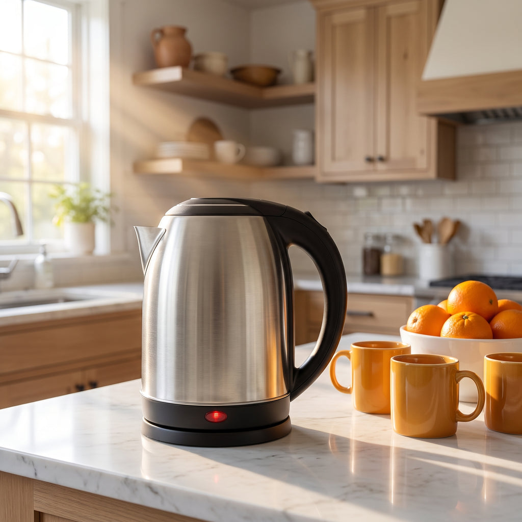 2.0L Double-Wall Stainless Steel Electric Kettle with Scalding Protection – ORF-C08