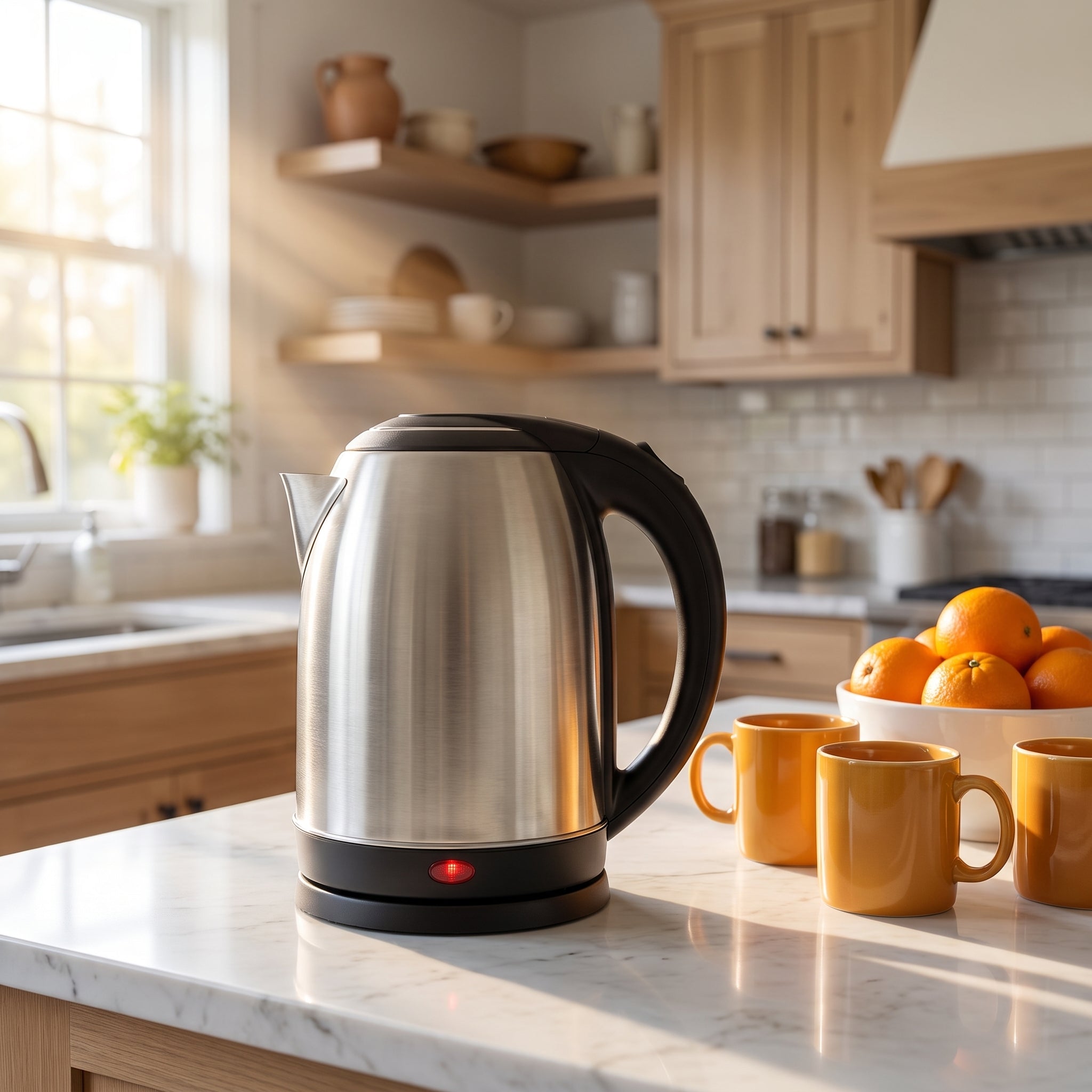 2.0L Double-Wall Stainless Steel Electric Kettle with Scalding Protection – ORF-C08