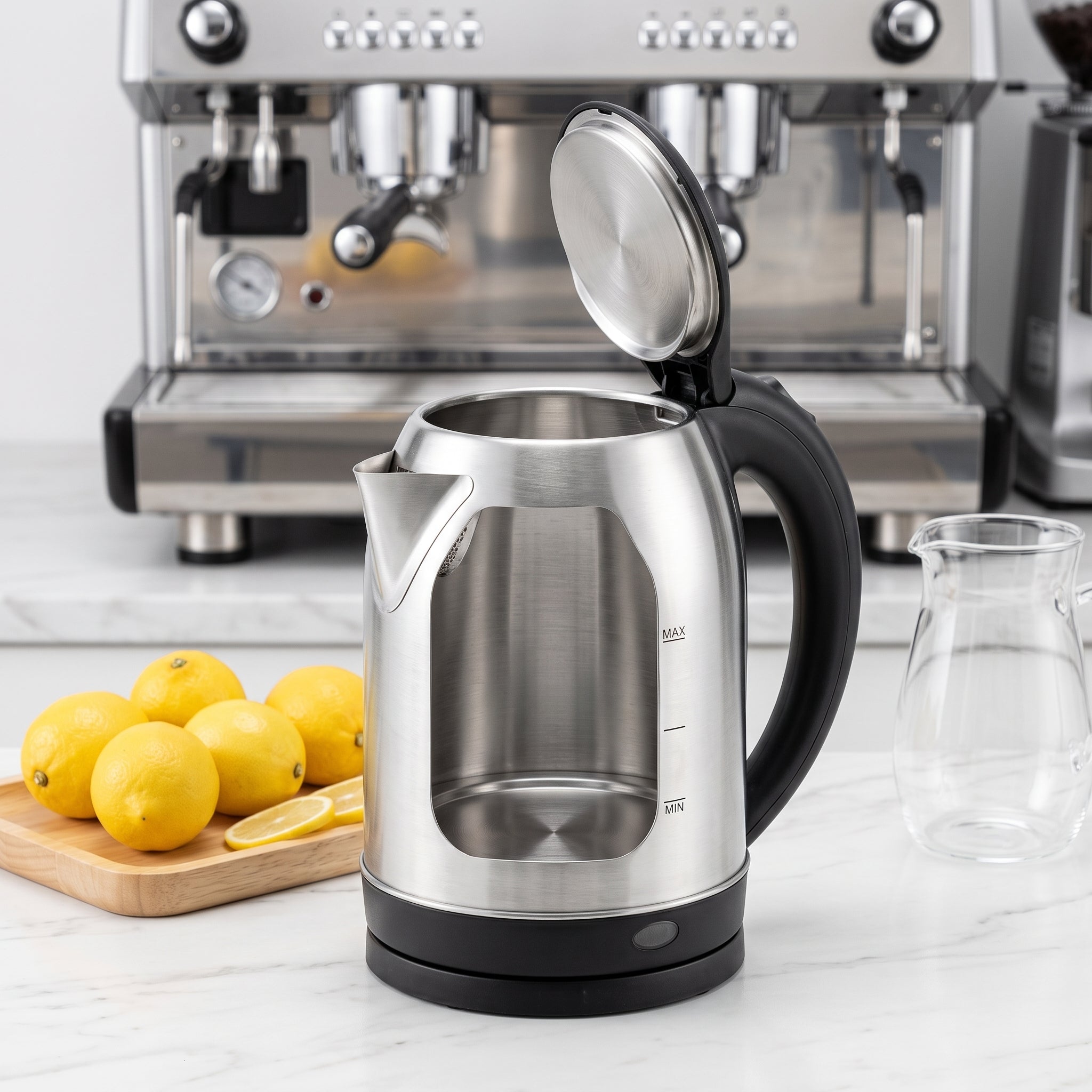 2.0L Double-Wall Stainless Steel Electric Kettle with Scalding Protection – ORF-C08
