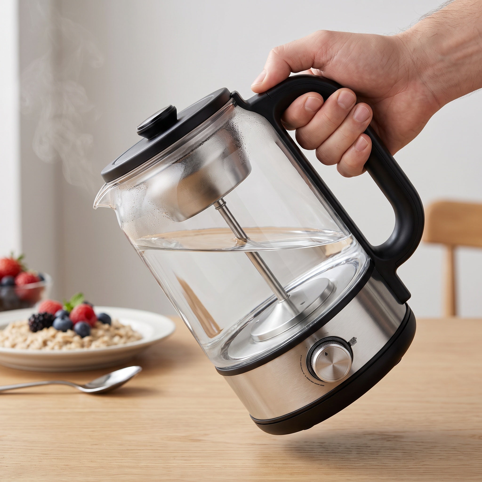 1.5L Glass Electric Tea Kettle with Removable Stainless Steel Strainer – ORF-1883C