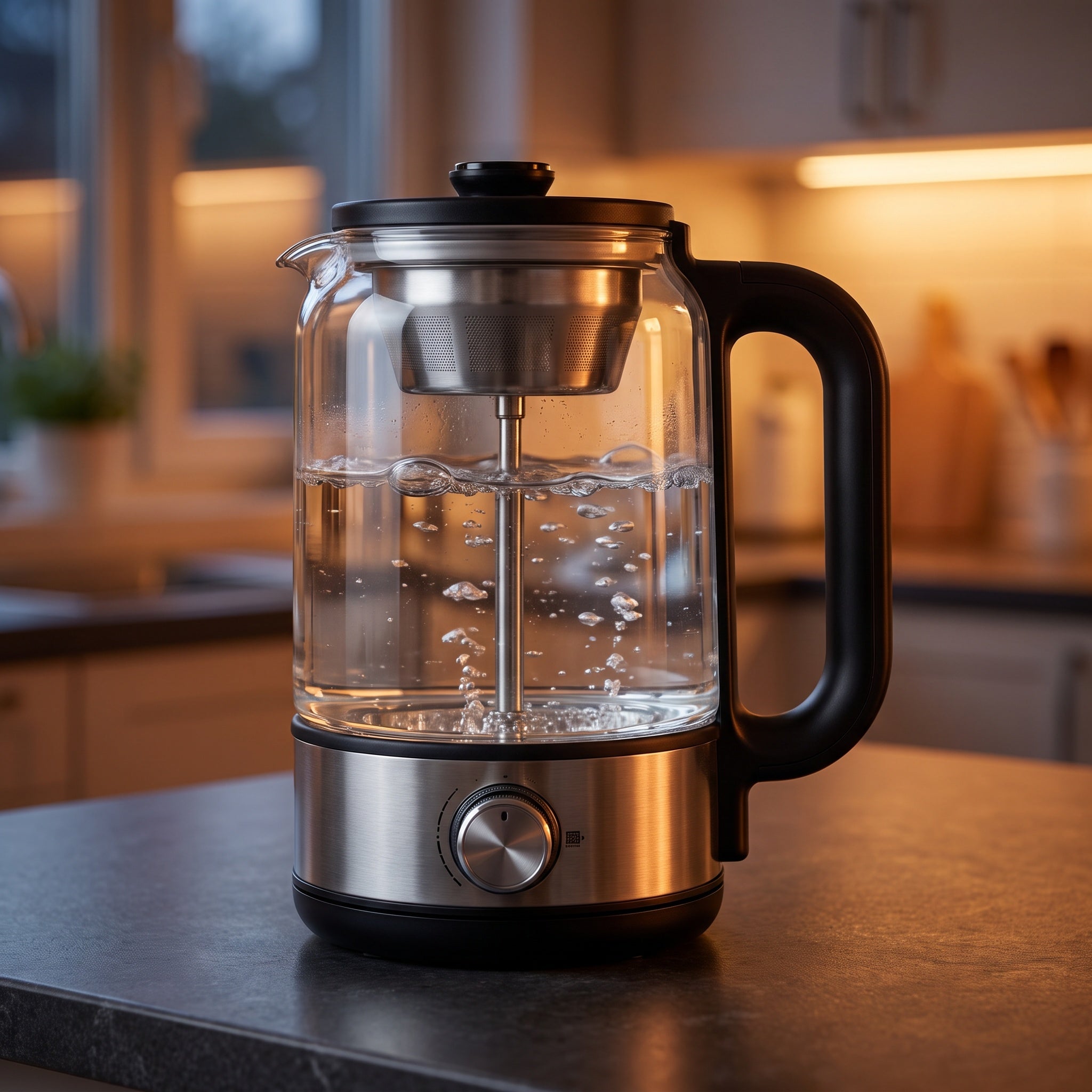 1.5L Glass Electric Tea Kettle with Removable Stainless Steel Strainer – ORF-1883C