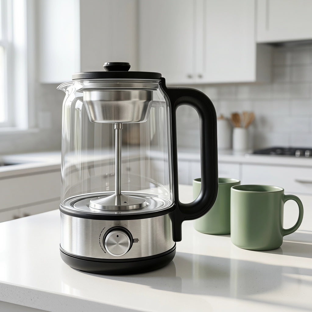 1.5L Glass Electric Tea Kettle with Removable Stainless Steel Strainer – ORF-1883C