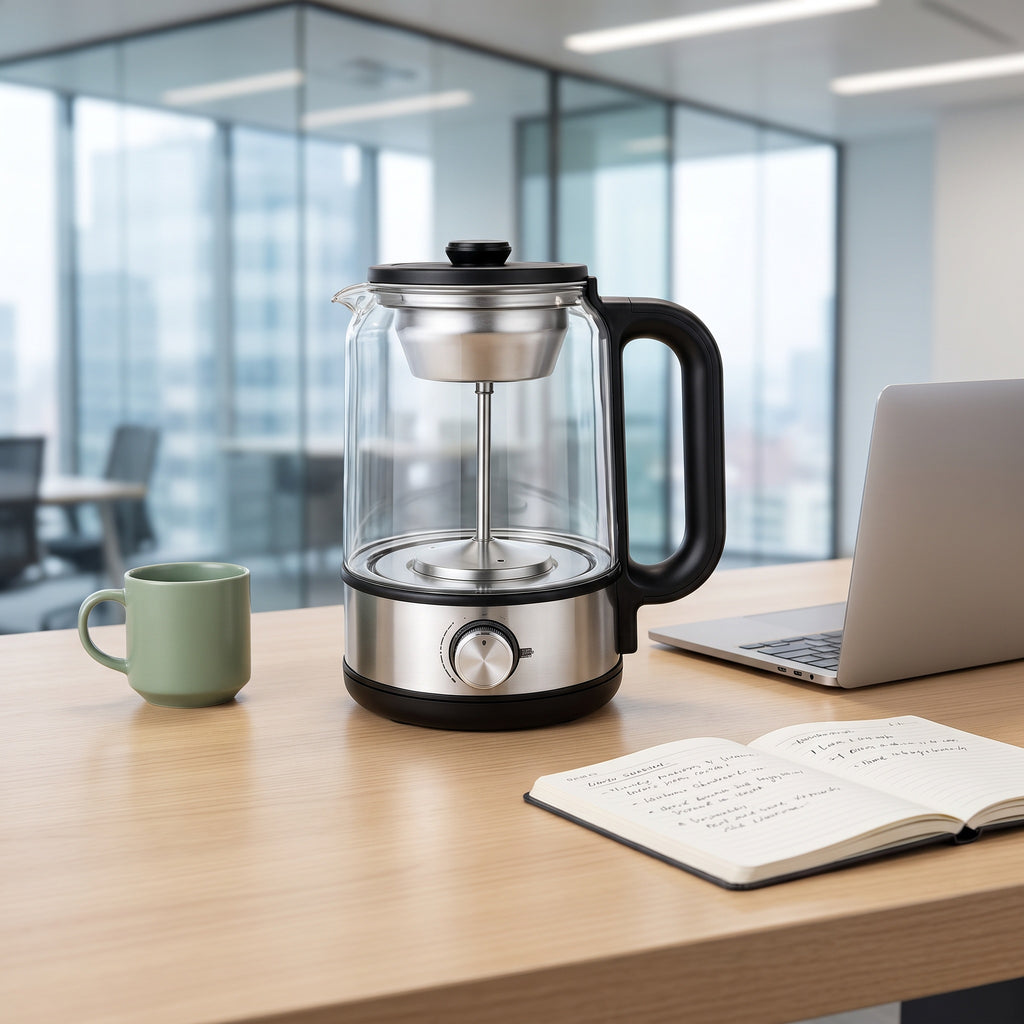 1.5L Glass Electric Tea Kettle with Removable Stainless Steel Strainer – ORF-1883C