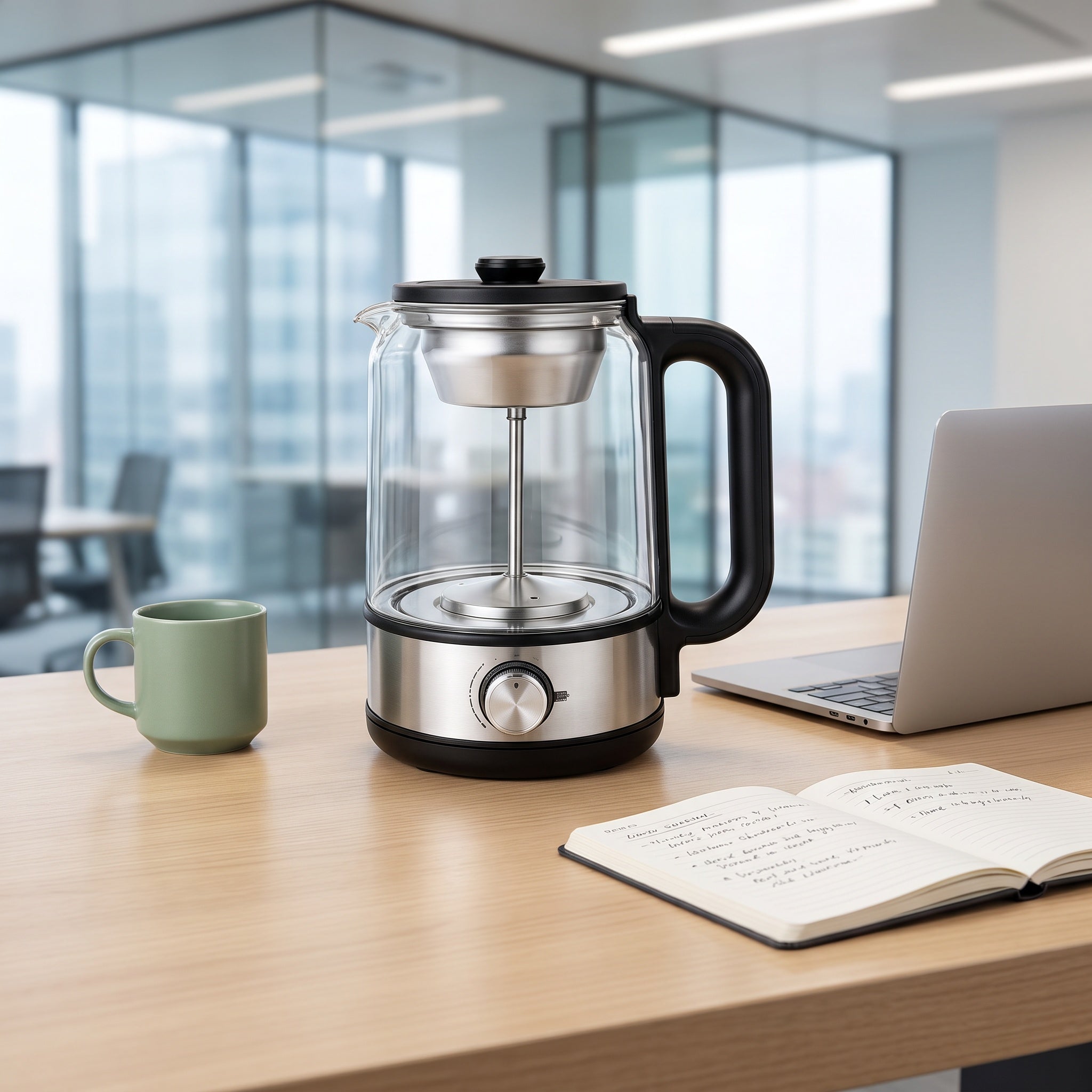 1.5L Glass Electric Tea Kettle with Removable Stainless Steel Strainer – ORF-1883C