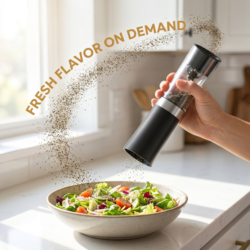 Transparent Container Rechargeable Electric Pepper Grinder