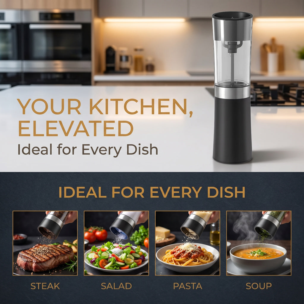 Transparent Container Rechargeable Electric Pepper Grinder
