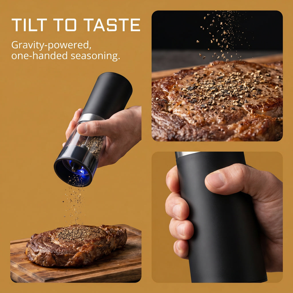 Transparent Container Rechargeable Electric Pepper Grinder