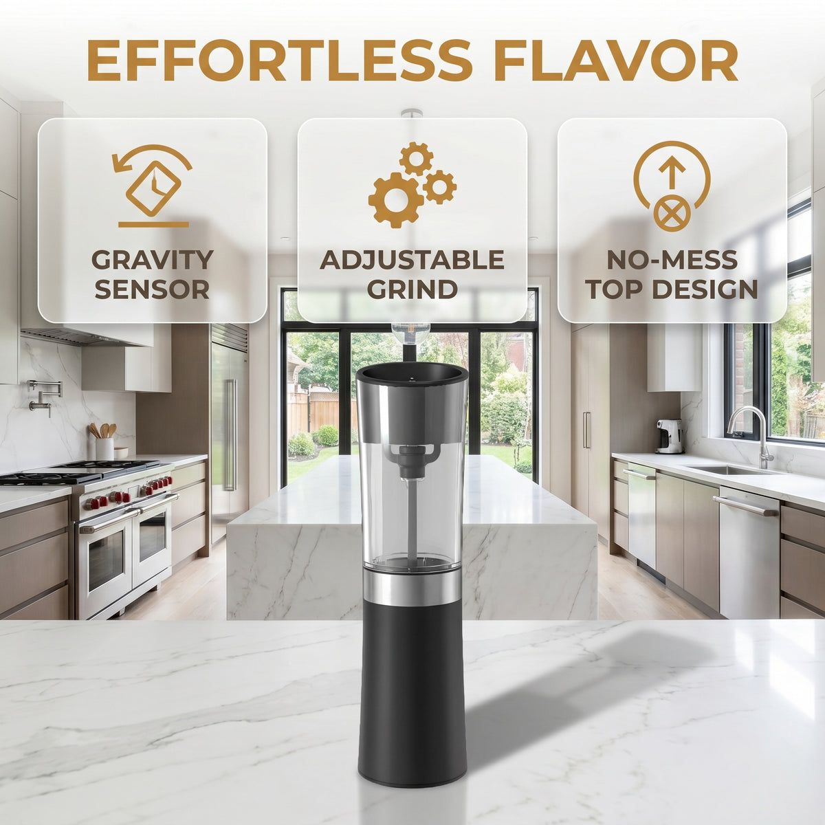 Transparent Container Rechargeable Electric Pepper Grinder