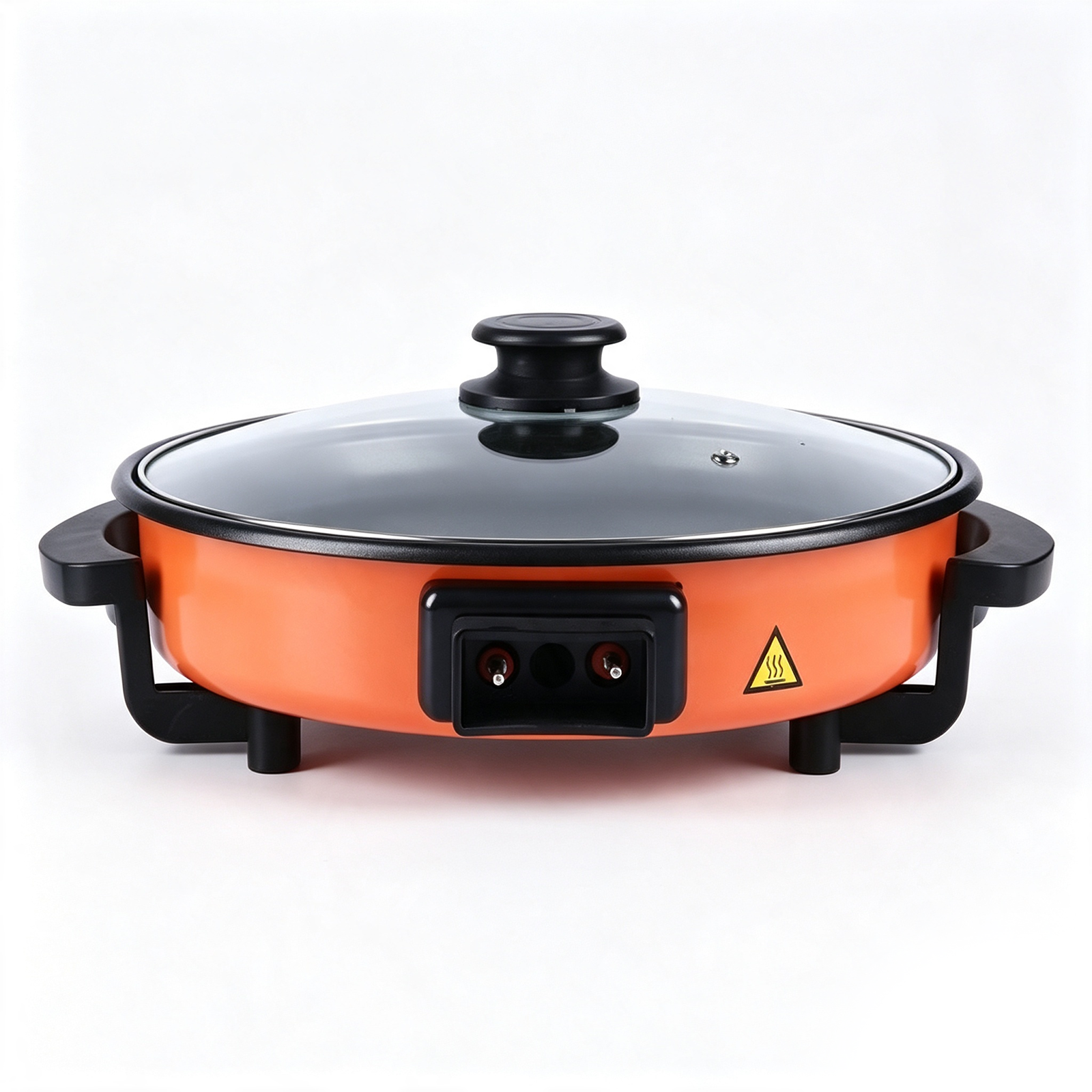 Round Electric Skillet with Adjustable Thermostat