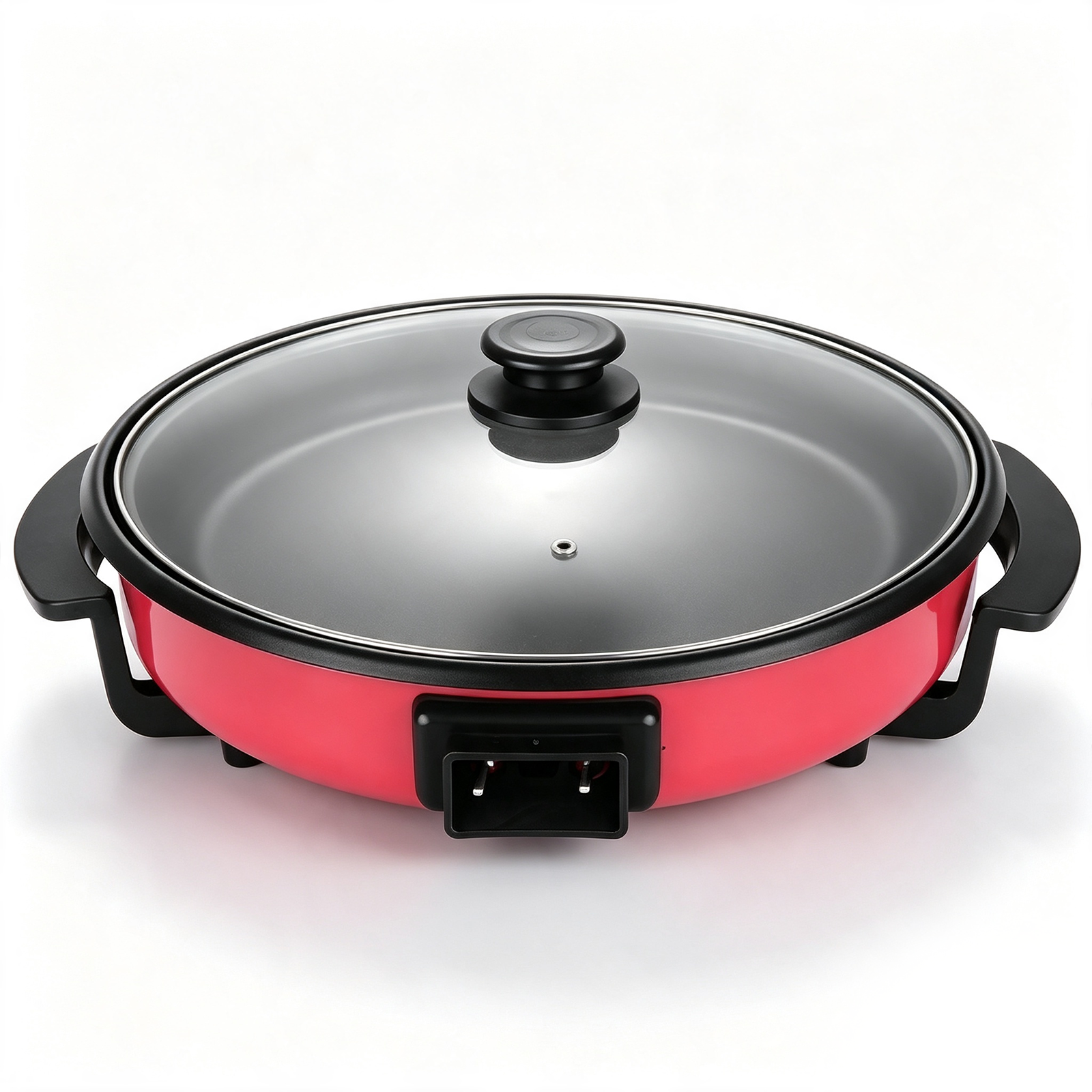 Round Electric Skillet with Adjustable Thermostat