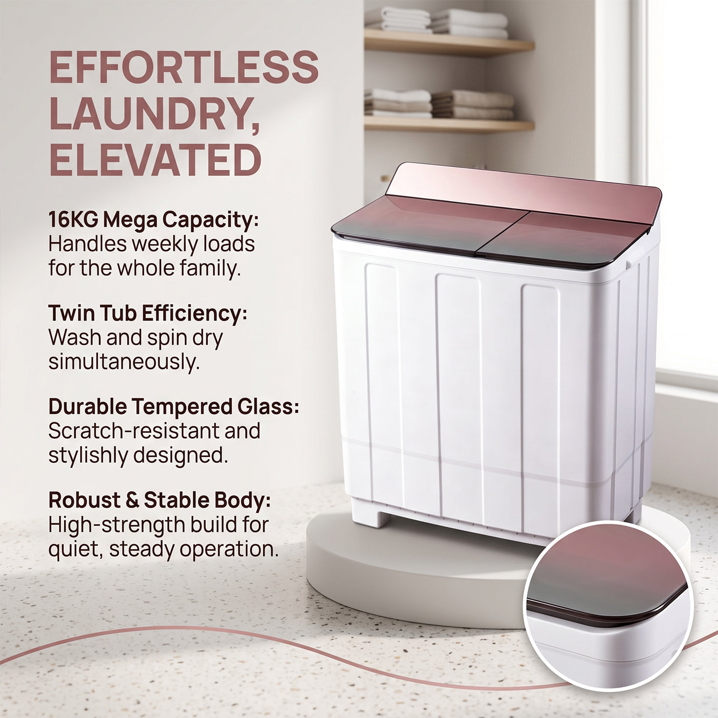 XPB160-1609S 16kg wash and 6.8kg spin capacity features