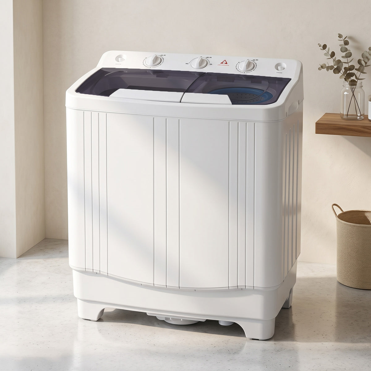 XPB90-2268S compact twin tub washing machine lifestyle view